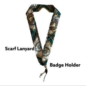 Lanyard Badge Holder Silk Scarf